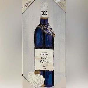 💎 Chanel Luxury Designer Wine Bottles Wall Art